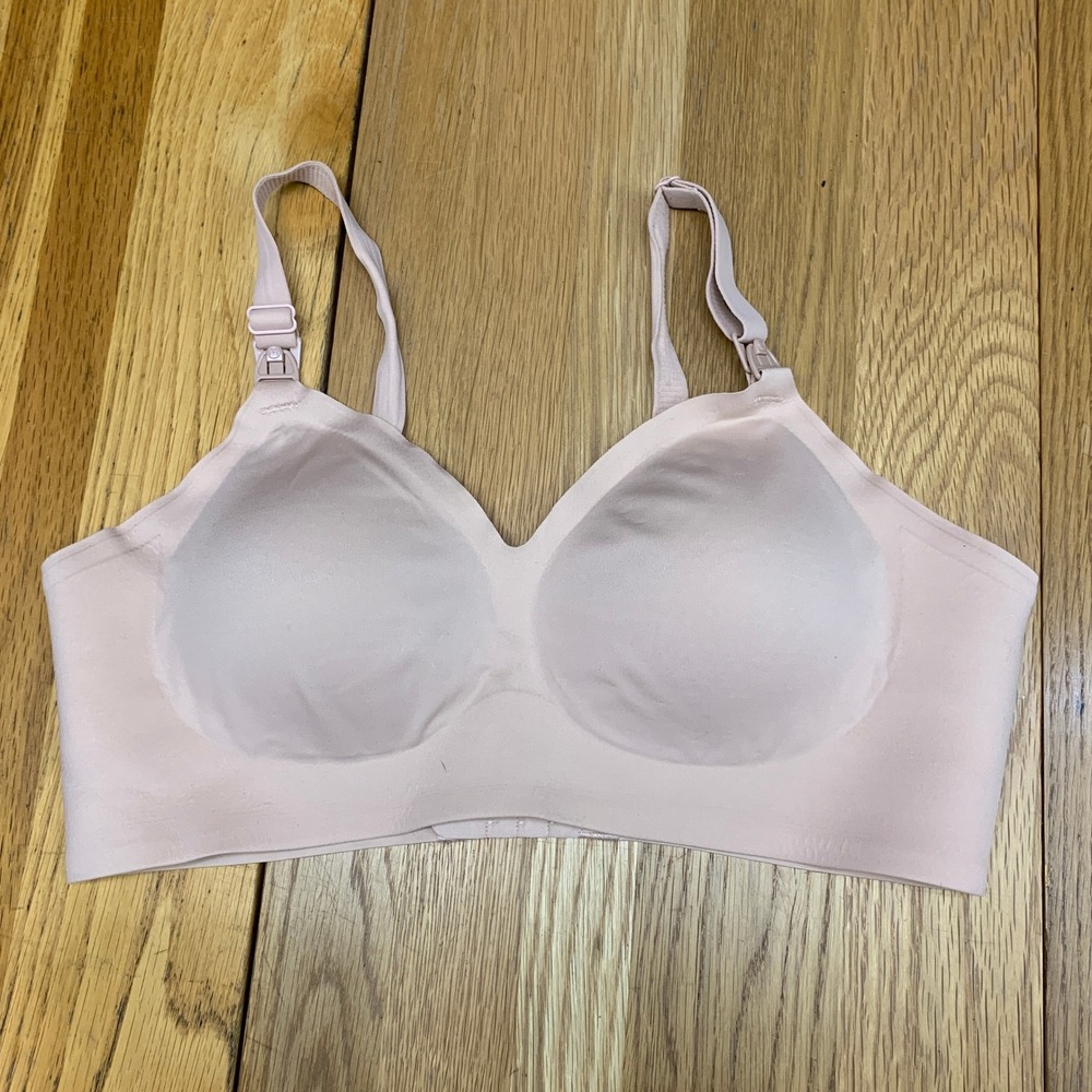 Momcozy Seamless Nursing Bra‎ Wireless Maternity Breastfeeding Pale Beige Size L